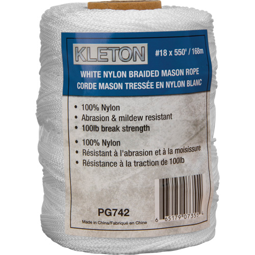 #18 Braided Mason Rope, Nylon, 550' Southpoint Industrial Supply