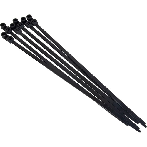 Attache-c&acirc;ble &agrave; visser, Longueur 8", R&eacute;sistance &agrave; la traction 50 lb, Noir Southpoint Industrial Supply