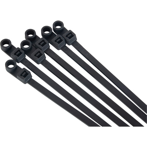 Attache-c&acirc;ble &agrave; visser, Longueur 8", R&eacute;sistance &agrave; la traction 50 lb, Noir Southpoint Industrial Supply