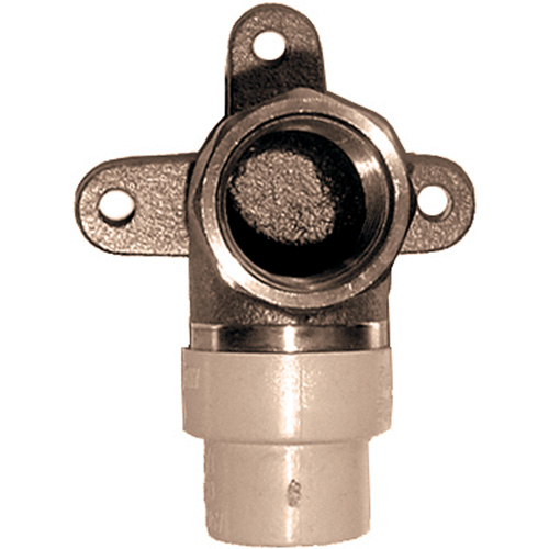 Coude applique 90° monobloc, Noeud x FPT, Laiton/PVC-C, 3/4" Southpoint Industrial Supply