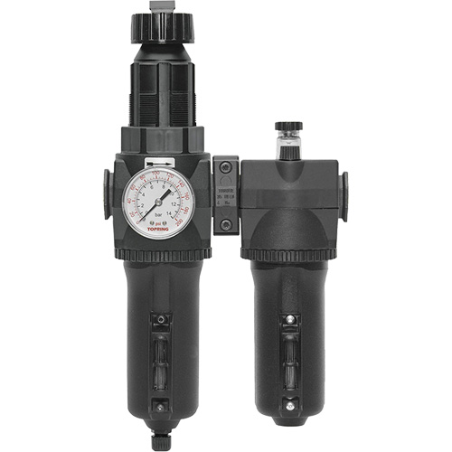 Filtre + r&eacute;gulateur + lubrificateur &agrave; drain manuel avec bol en m&eacute;tal et manom&egrave;tre Modulair 400, 1/2" NPT Southpoint Industrial Supply