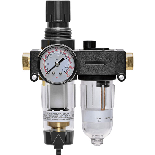 Filtre/d&eacute;tendeur & lubrificateur avec jauge Modulair 200, 1/4" NPTF Southpoint Industrial Supply