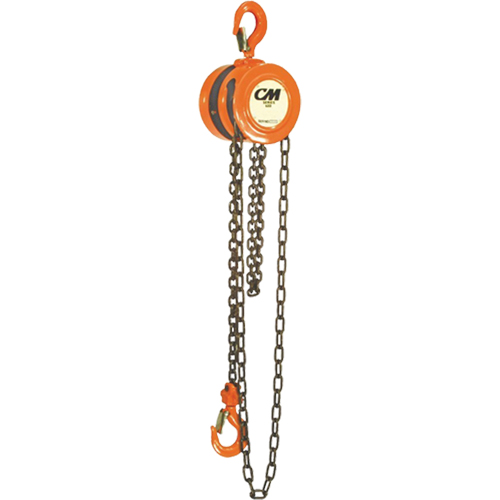 Chain Hoist, 10' Lift, 1000 lbs. (0.5 tons) Capacity, Steel Chain Southpoint Industrial Supply