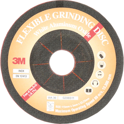 Flexible Grinding Disc, 4-5/8", Aluminum Oxide, 22 mm, Type WA Southpoint Industrial Supply