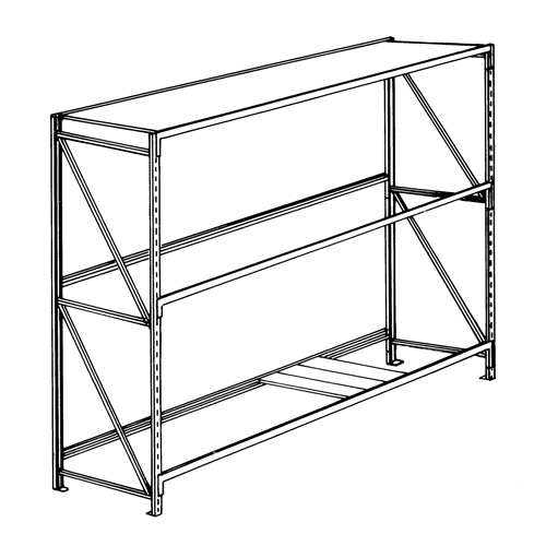 Pronto Bulk Storage Racks - 22-Ga. Shelf Panels, Galvanized Steel, 24" W x 6" D Southpoint Industrial Supply