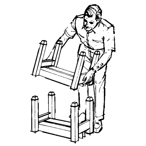 Portable Stacking Racks, 12" W x 16" D, 2500 lbs. Capacity Southpoint Industrial Supply