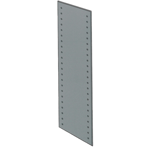 Panneau d'extr&eacute;mit&eacute; &agrave; corni&egrave;re perfor&eacute;e, 84" ha, 18" p, Acier galvanis&eacute; Southpoint Industrial Supply
