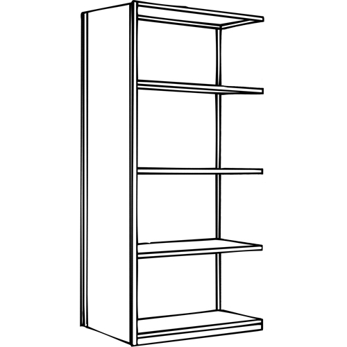 Interlok Shelving Unit, Steel, Boltless, 800 lbs. Capacity, 36" W x 100" H x 24" D Southpoint Industrial Supply