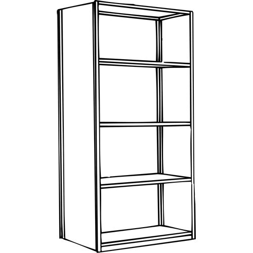 Interlok Shelving Unit, Steel, Boltless, 800 lbs. Capacity, 36" W x 100" H x 24" D Southpoint Industrial Supply