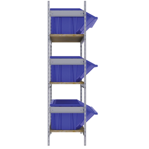 &eacute;tag&egrave;res larges avec bacs g&eacute;ants en plastique, Acier, Sans boulons, De base, 66" la x 60" h x 18" p Southpoint Industrial Supply