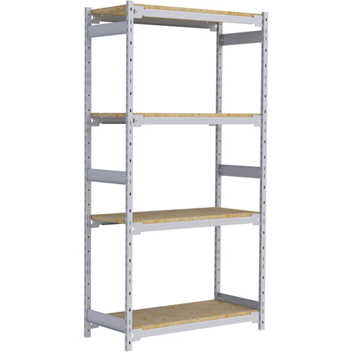 Wide Span Record Storage Shelving, Steel, 4 Shelves, 42" W x 18" D x 84" H Southpoint Industrial Supply
