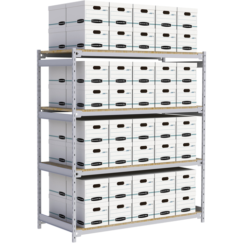 &eacute;tag&egrave;re-classeur de grande largeur, Acier, 4 Tablettes, 72" la x 32" p x 84" h Southpoint Industrial Supply