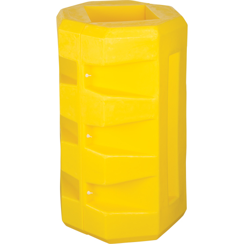 Column Protectors, 6-1/4" x 6-1/4" Inside Opening, 23-1/2" L x 23-1/2" W x 39-1/2" H, Yellow Southpoint Industrial Supply