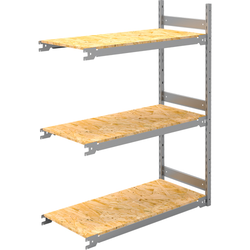 Wide Span Record Storage Shelving, Steel, 3 Shelves, 42" W x 18" D x 60" H, Add-On Kit Southpoint Industrial Supply