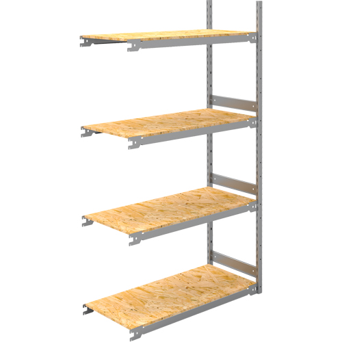 &eacute;tag&egrave;re-classeur de grande largeur, Acier, 4 Tablettes, 42" la x 18" p x 84" h, Ensemble Ajout Southpoint Industrial Supply