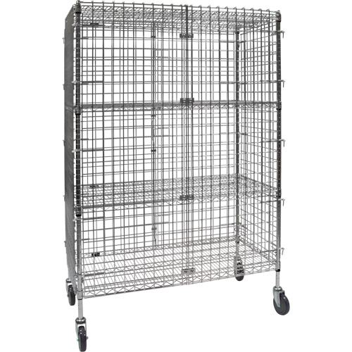 Chariot de s&eacute;curit&eacute;, Chrom&eacute;, 48" x 69" x 24", Capacit&eacute; 500 lb Southpoint Industrial Supply