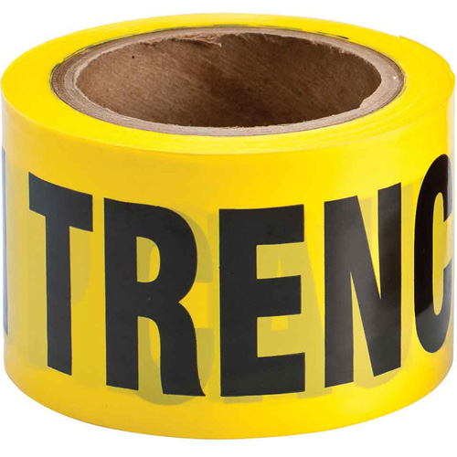 Ruban pour barricade, Anglais, 3" la x 200' lo, 3 mils, Noir sur jaune Southpoint Industrial Supply