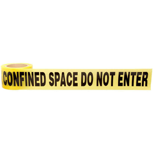 Barricade Tape, English, 3" W x 1000' L, 3 mils, Black on Yellow Southpoint Industrial Supply