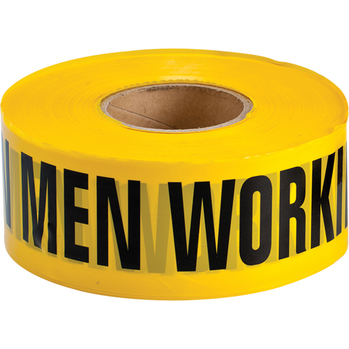 Rubans pour barricades, Anglais, 3" la x 1000' lo, 3,5 mils, Noir sur jaune Southpoint Industrial Supply