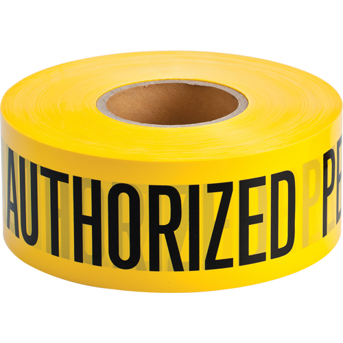 Rubans pour barricades, Anglais, 3" la x 1000' lo, 2 mils, Noir sur jaune Southpoint Industrial Supply