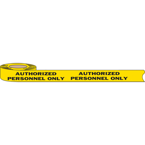 Rubans pour barricades, Anglais, 3" la x 1000' lo, 2 mils, Noir sur jaune Southpoint Industrial Supply