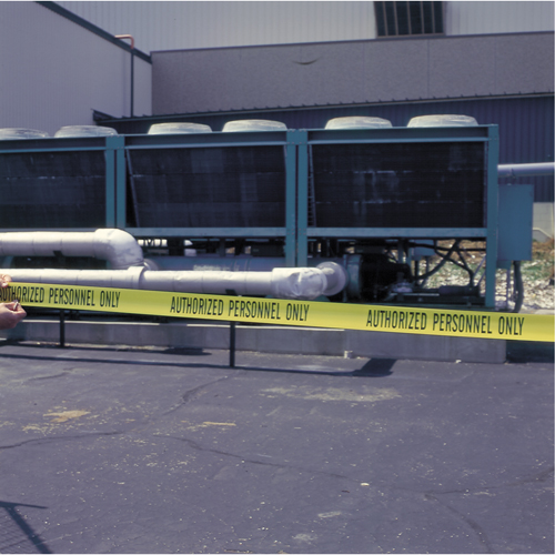 Rubans pour barricades, Anglais, 3" la x 1000' lo, 2 mils, Noir sur jaune Southpoint Industrial Supply