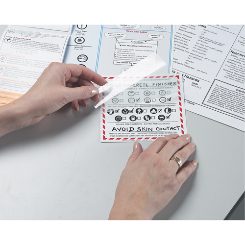 &eacute;tiquettes SIMDUT fabriqu&eacute;es sur place, Vinyle, Feuille, 6" lo x 3" la Southpoint Industrial Supply