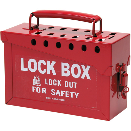 Coffret de s&eacute;curit&eacute; portatif en m&eacute;tal, Rouge Southpoint Industrial Supply