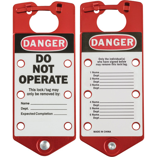 Moraillons de verrouillage &eacute;tiquet&eacute;s, Rouge Southpoint Industrial Supply