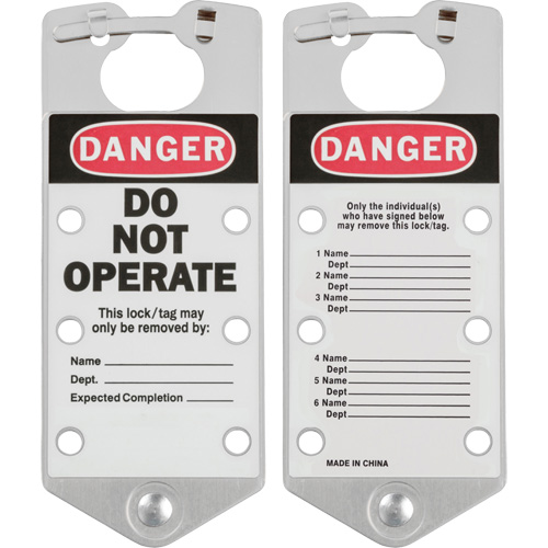 Moraillons de verrouillage &eacute;tiquet&eacute;s, Argent Southpoint Industrial Supply