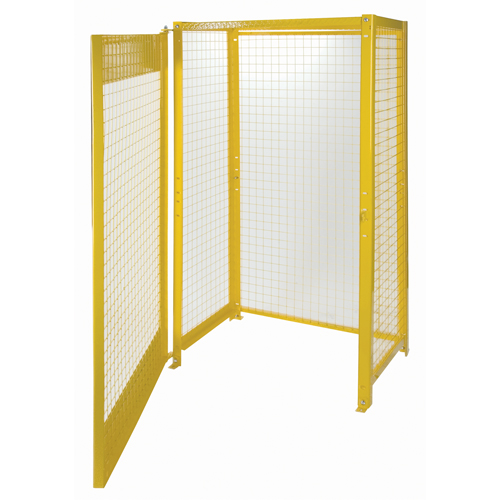 Gas Cylinder Cabinets, 10 Cylinder Capacity, 44" W x 30" D x 74" H, Yellow Southpoint Industrial Supply