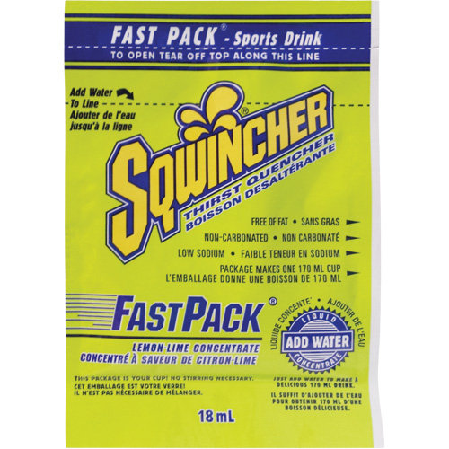 Sqwincher&reg; Boisson de r&eacute;hydratation Fast Pack, Emballage-portion, Citron-lime Southpoint Industrial Supply