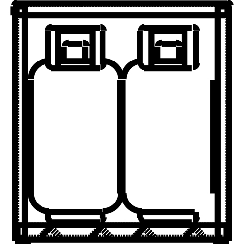 Aluminum LPG Cylinder Locker Storage, 4 Cylinder Capacity, 30" W x 32" D x 33-1/2" H, Silver Southpoint Industrial Supply