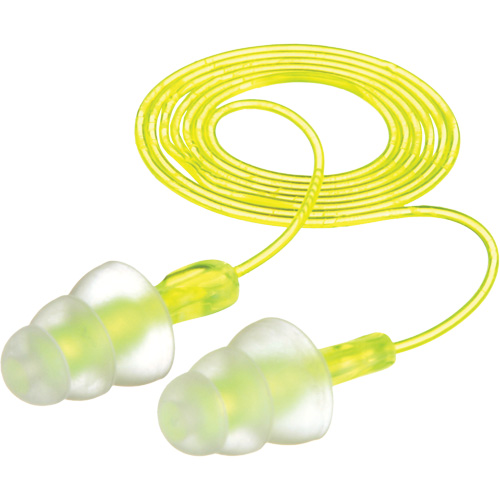 E-A-R Tri-Flange Reusable Earplugs, Corded, Bulk - Polybag, 26 dB NRR, One-Size Southpoint Industrial Supply