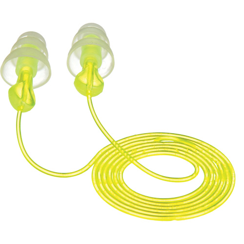 E-A-R Tri-Flange Reusable Earplugs, Corded, Bulk - Polybag, 26 dB NRR, One-Size Southpoint Industrial Supply