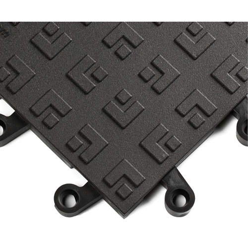 Syst&egrave;mes de carrelage ergonomiques ErgoDeck No 562, PVC, 1-1/2' la c, 1-1/2' lo, 7/8" &eacute;paisseur, Noir Southpoint Industrial Supply