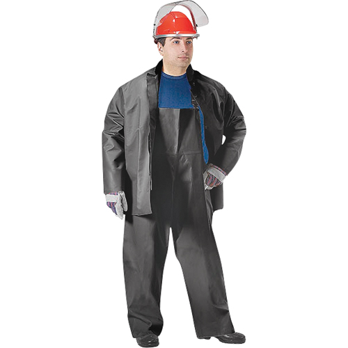 SBR Vulcan Rain Jacket, Rubber, 4X-Large, Black Southpoint Industrial Supply