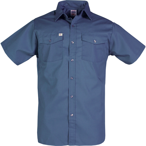 Work Shirts, Men's, Small, Navy Blue Southpoint Industrial Supply