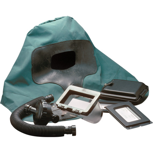 Abrasi-Blast Supplied-Air Respirator Shoulder-Length Hood, Medium, Soft Top, Single Shroud Southpoint Industrial Supply