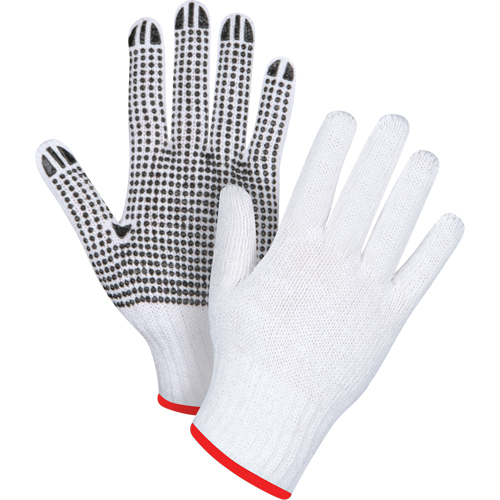 Gants tricot&eacute;s &agrave; pois, Poly/coton, Un c&ocirc;t&eacute;, Calibre 7, Petit Southpoint Industrial Supply