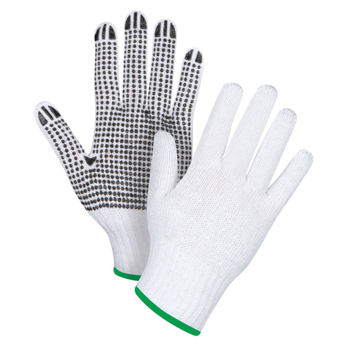 Gants tricot&eacute;s &agrave; pois, Poly/coton, Un c&ocirc;t&eacute;, Calibre 7, Moyen Southpoint Industrial Supply