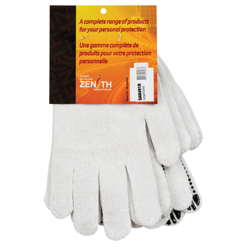 Dotted String Knit Gloves, Poly/Cotton, Single Sided, 7 Gauge, Large Southpoint Industrial Supply