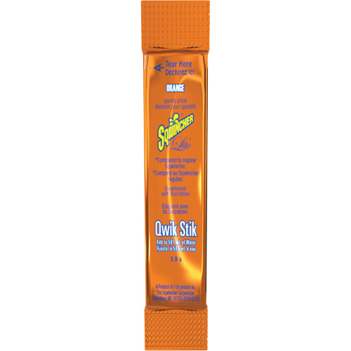 Sqwincher&reg; ZERO&reg; Qwik Stik Rehydration Drink, Powder, Orange Southpoint Industrial Supply