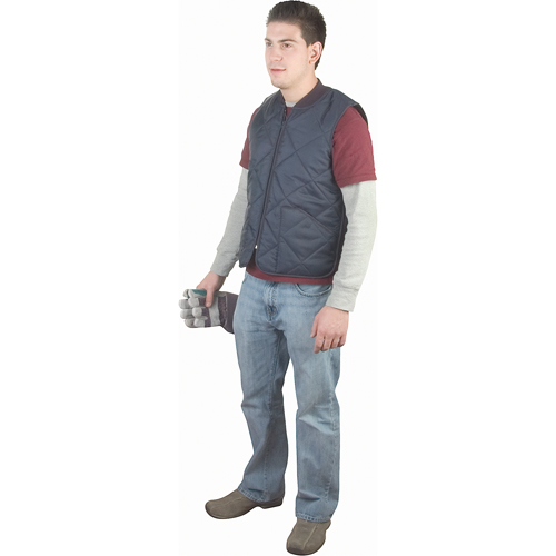 Vestes sans manches, manteaux et manteaux longs isol&eacute;s &agrave; usage l&eacute;ger pour glaci&egrave;res, Hommes, Petit, Bleu marin Southpoint Industrial Supply