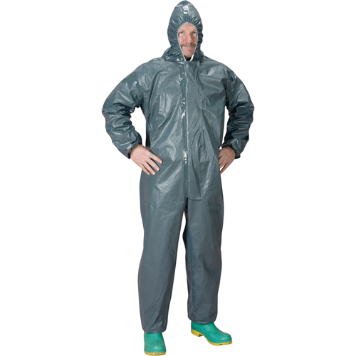 2.0 Mil CRFR Hooded Coveralls, Small, Grey, FR Treated Fabric Southpoint Industrial Supply