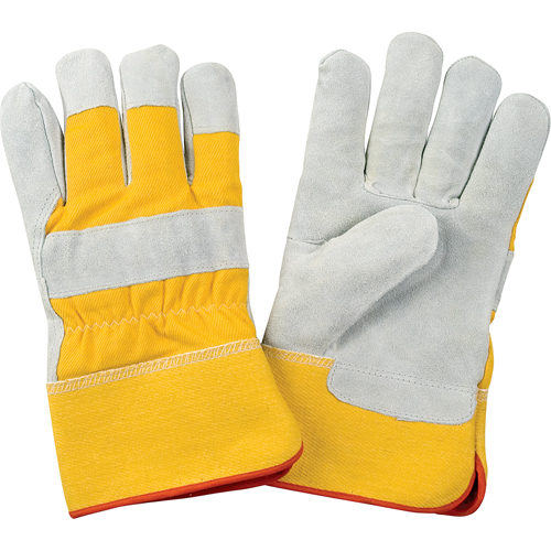 Gants d'ajusteur doubl&eacute;s pour l'hiver de premi&egrave;re qualit&eacute;, Grand, Paume en Cuir de vache refendu, Doublure en Molleton de mousse Southpoint Industrial Supply