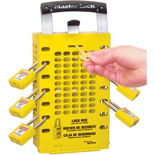 Bo&agrave;tes de verrouillage Latch Tight, Jaune Southpoint Industrial Supply