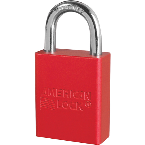 Cadenas de s&eacute;curit&eacute; American Lock, Rouge, Cl&eacute;s identiques, Aluminium, Largeur de 1-1/2" Southpoint Industrial Supply
