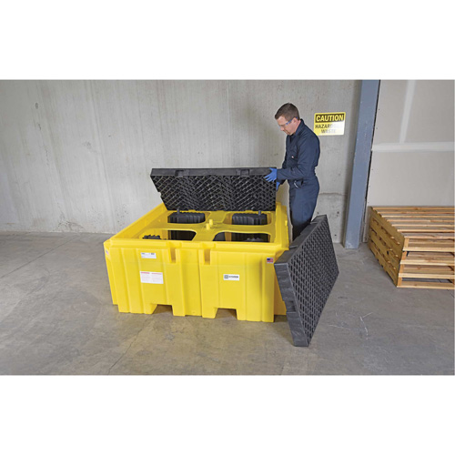 IBC Spill Pallet Plus&reg; With Drain, 365 US gal. Spill Capacity, 62" x 62" x 28" Southpoint Industrial Supply