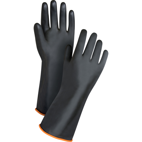 Heavyweight Chemical-Handling Gloves, Size Large/9, 14" L, Rubber Latex, 30-mil Southpoint Industrial Supply